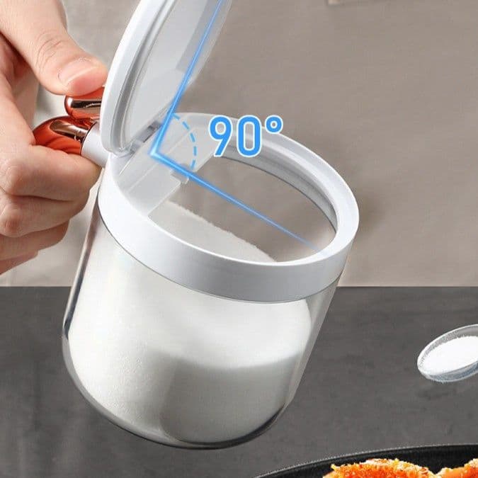 調味料ラック 透明容器付き三連壁掛け調味料ラック