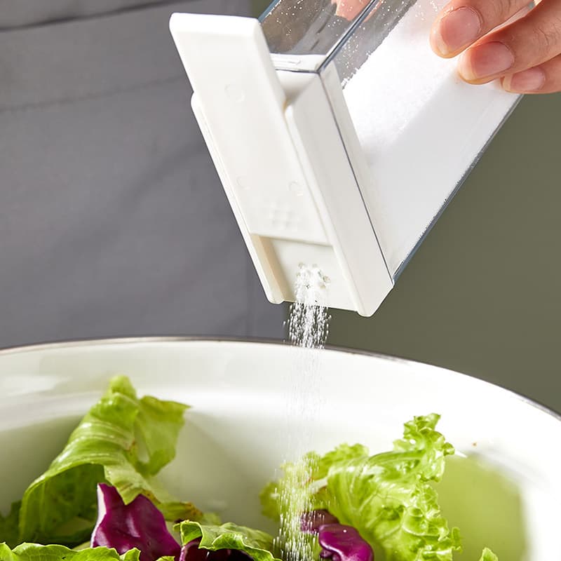 調味料ラック 六連式透明容器付き調味料収納ラック